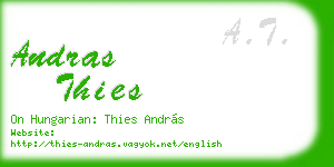 andras thies business card